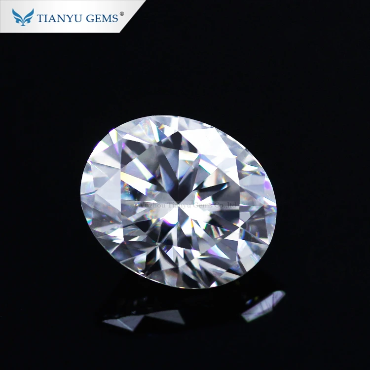 Tianyu драгоценный камень 1 0 карат бесцветный VVS Овальный moissanite алмаз Свободный