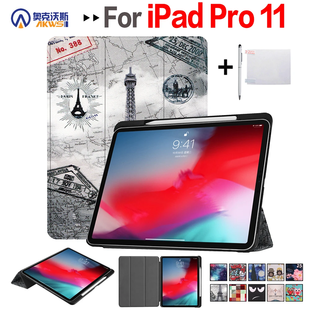 Cover Case for IPad Pro 11 Inch Cover Funda Tablet PU Leather Case with