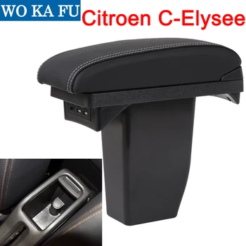 

for Citroen C-Elysee armrest box universal car center console caja modification accessories double raised with USB No assembly