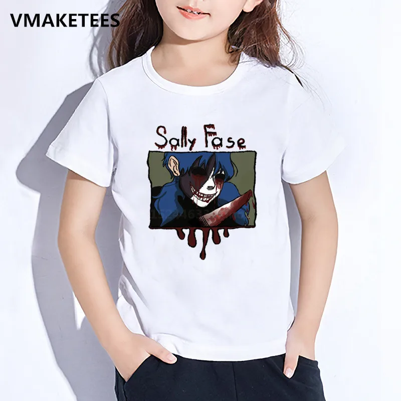 Детская летняя футболка с короткими рукавами для мальчиков и девочек, детская футболка с принтом «Игра Салли», забавная повседневная