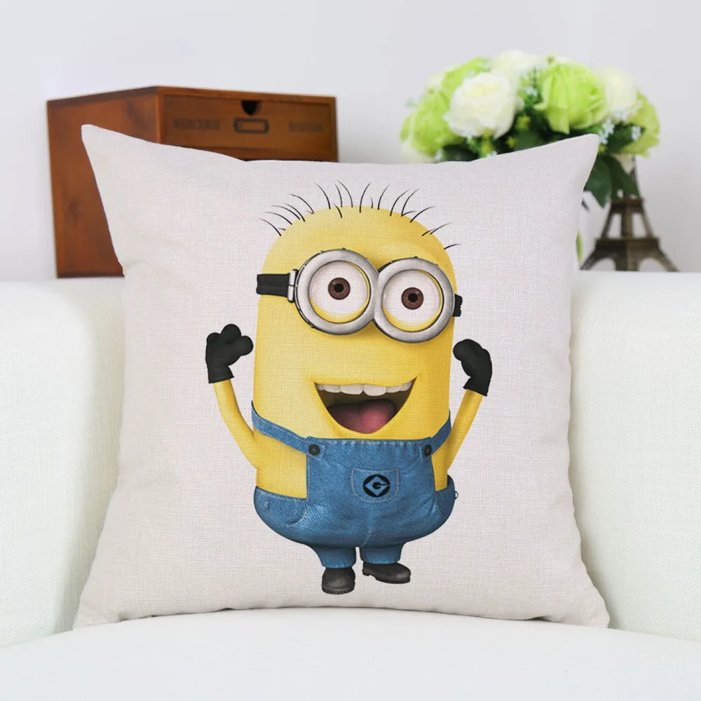 

Square Decorative Cartoon Minions Throw Pillow Case Cover Pillowcase For House Decorative Cushion Cover New