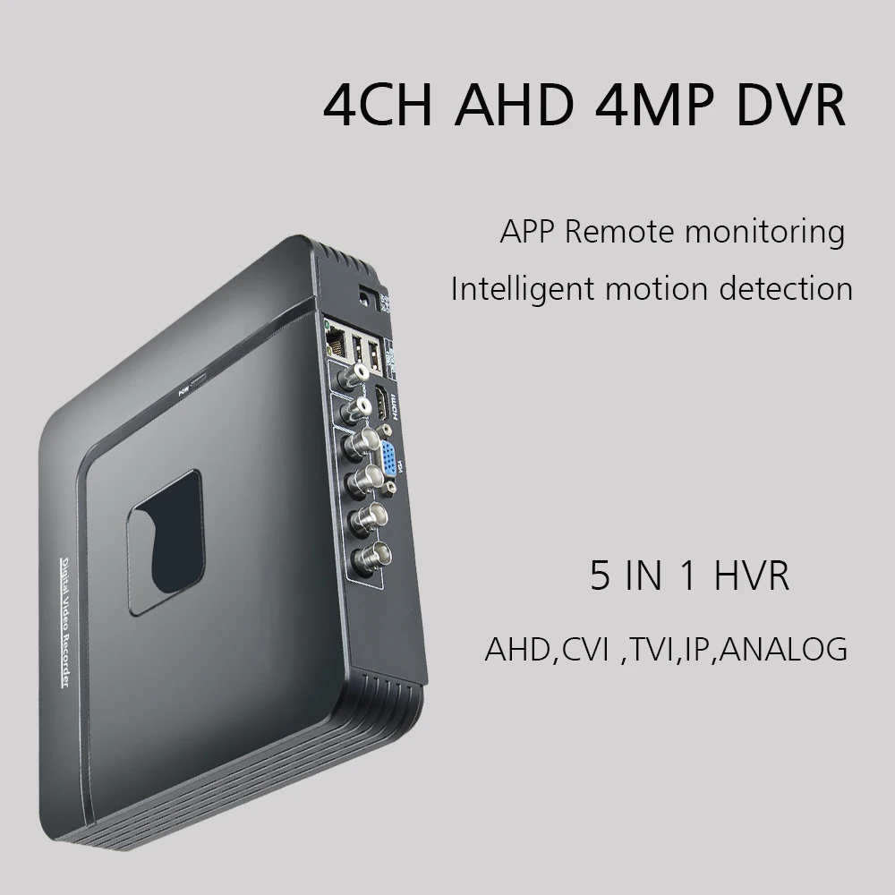  OUERTECH AHD CVI TVI IP CVBS 5 en 1 4CH CCTV MINI DVR 4MP 1 HDD ONVIF vigilancia Digital Video grab