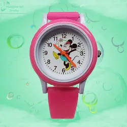 Модные женские часы для детей Для мальчиков и девочек Мягкие силиконовые детские кварцевые наручные часы Микки детские часы relogio feminino