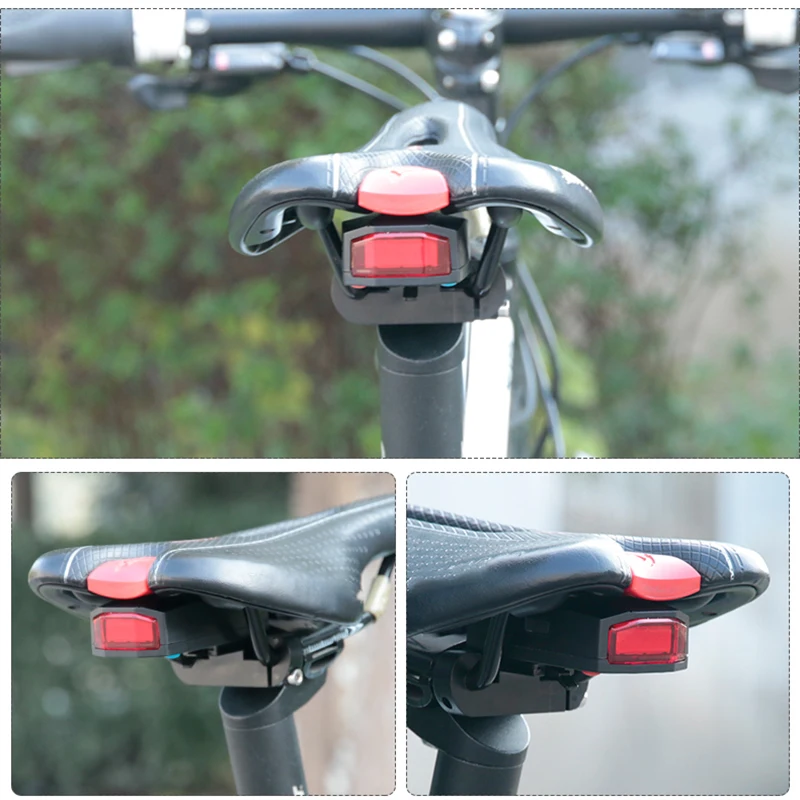 USB Bicycle Alarm Anti-theft Waterproof Lock Alarm Wireless Remote Control Taillights Lock Warner Bicycle Rechargeable Lights