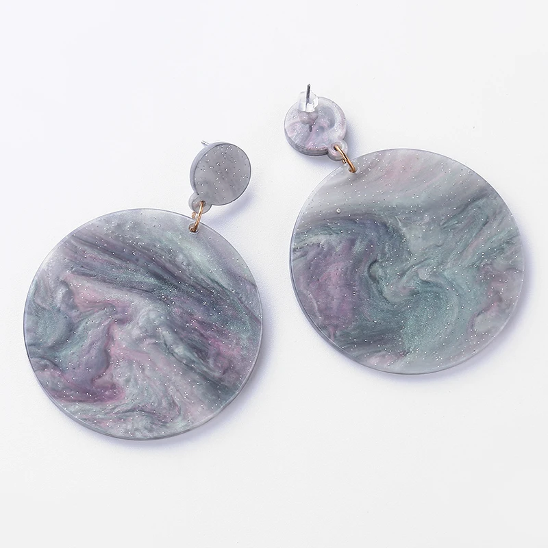 

Trendy Bridal Jewelry Earrings For Women Acid Acrylic Drop Earring Circle Dangle Earrings For Women Elegant Jewelry pendientes