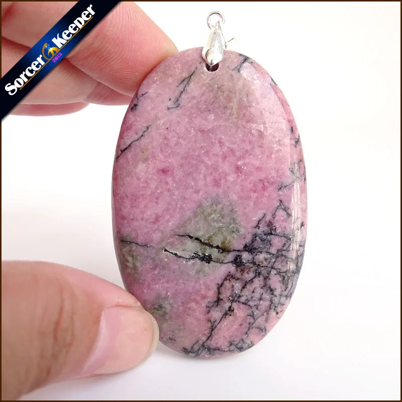 

Natural Stone Real Rhodonite Stone Bijoux Vintage Diy Beads Pendant Costume Jewellery Charm Necklace with Gift Box WS038