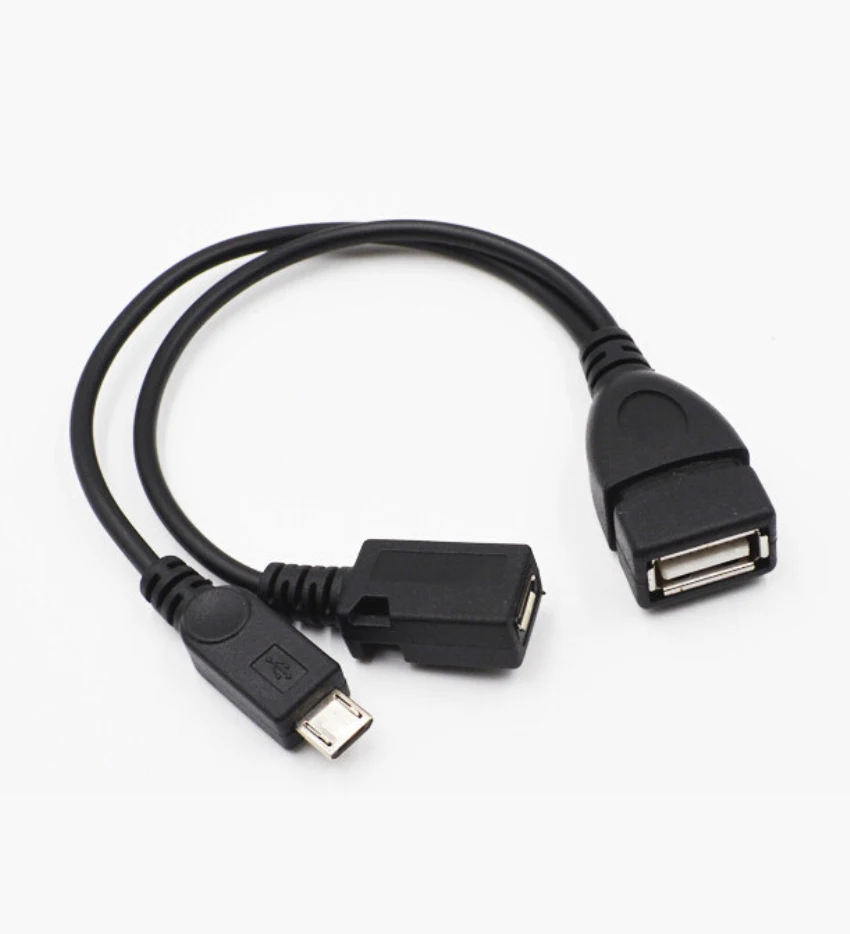 Кабель с адаптером для хост Женский к Micro USB Мужской + женский новый Y сплиттер