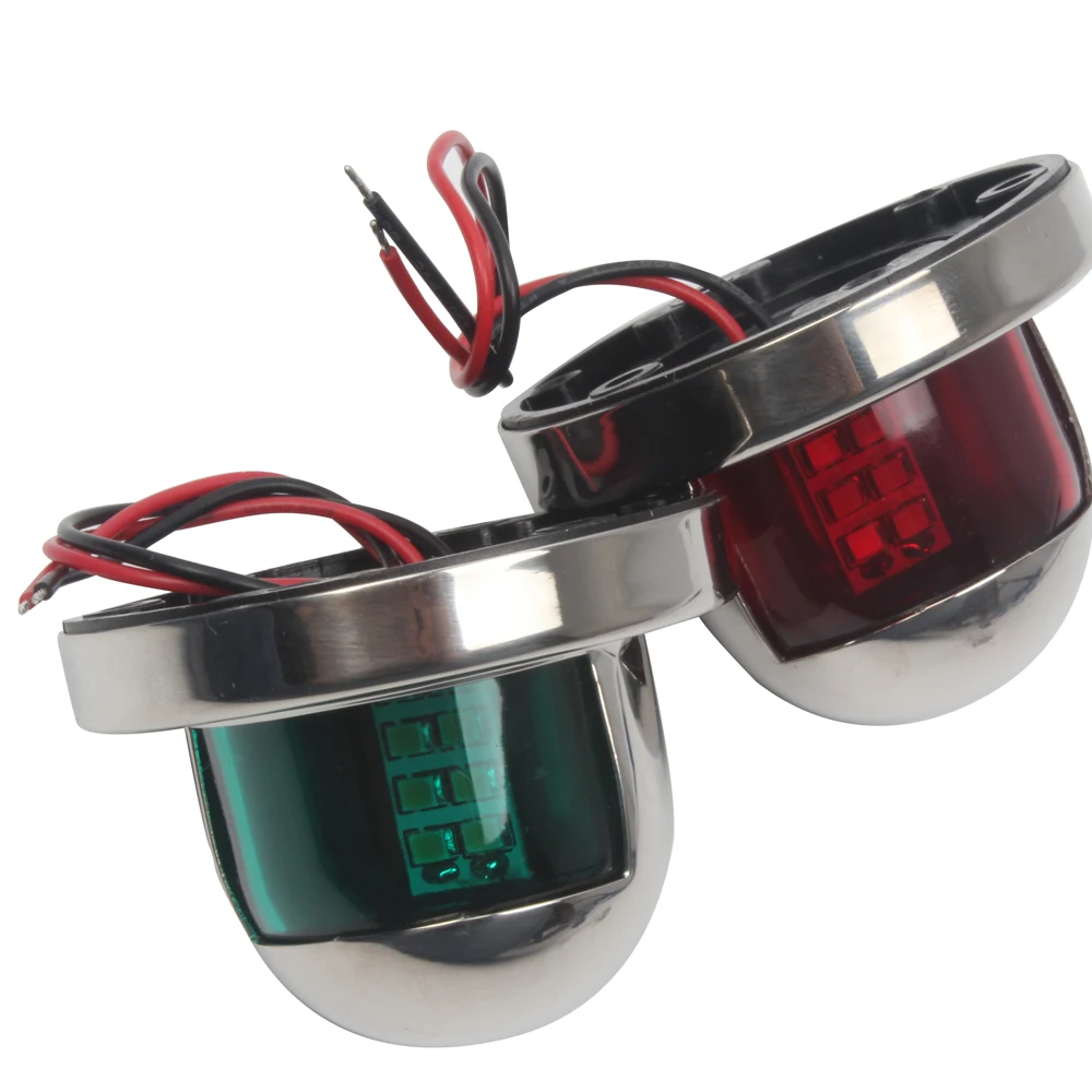 

1 Pair 12V LED Sailing Signal Lamp Red Green Starboard Light Port Light for Marine Boat Yacht