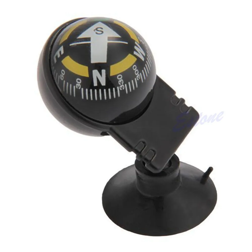 Black Pocket Ball Dashboard Dash Mount Navigation Compass Car Boat Truck Suction