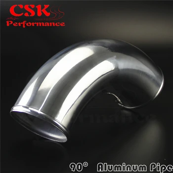 

90 Degree 89mm 3.5" inch Aluminum Intercooler Intake Pipe Piping Tube hose