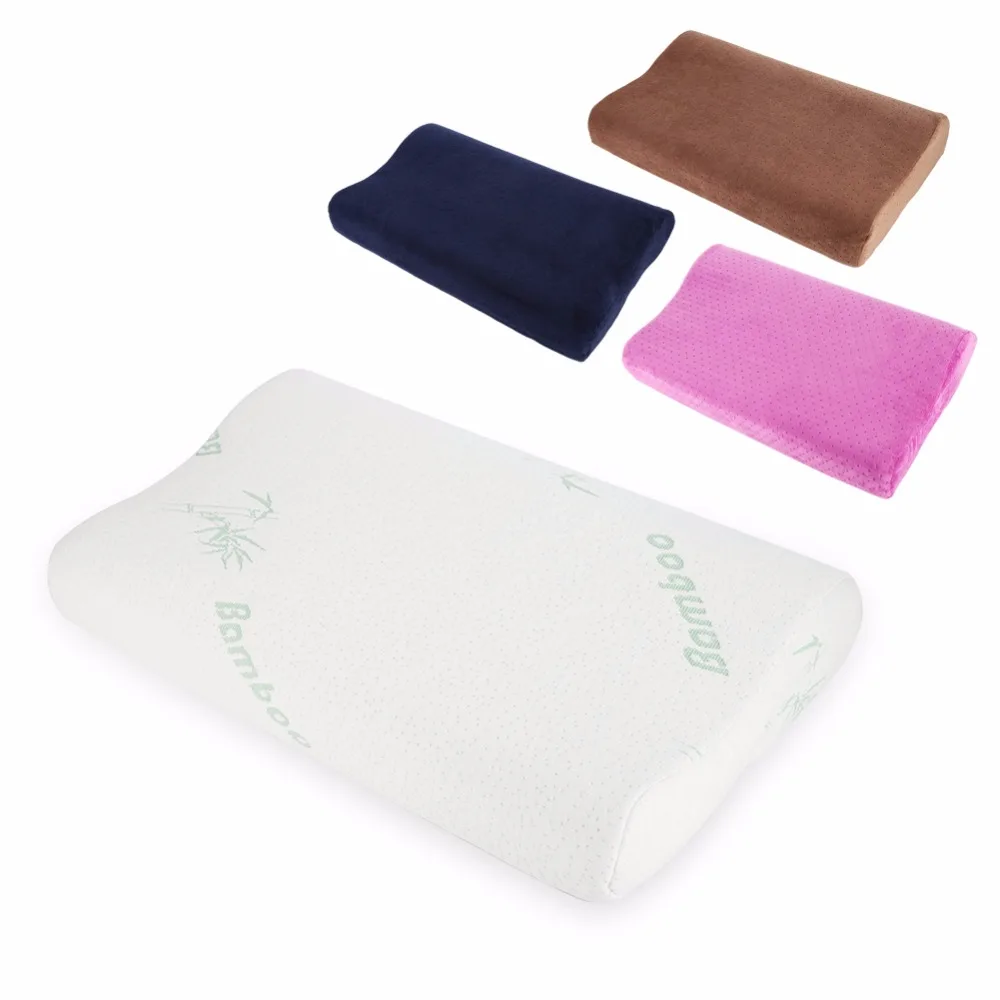 Bamboo Slow Rebound Neck Support Pillow Wave Shape Special Pillow Space Memory Foam Pillow Neck