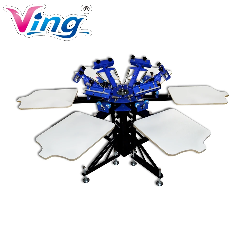 

6 Color 6 Station Manual Screen Printing Machine Screen Printing Equipment Silk Screen Printing