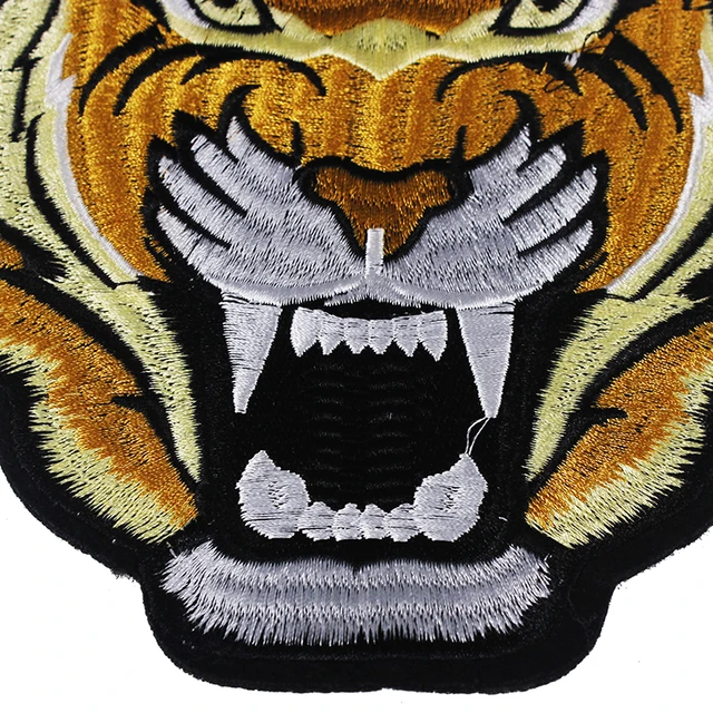 Roaring Tiger Patches Embroidery Applique Sew on Patches for