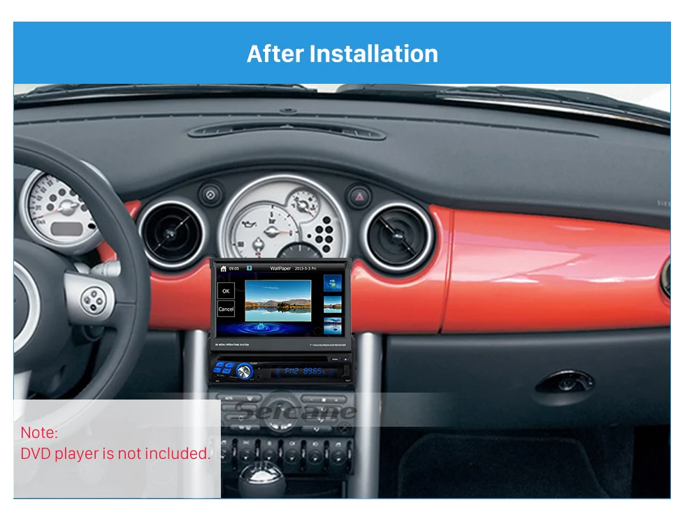 Seicane автомобиль 1Din радио Панель крышка пластина рамка в тире отделка комплект для BMW Mini Cooper R50 R52 R53 стерео установка комплект ABS