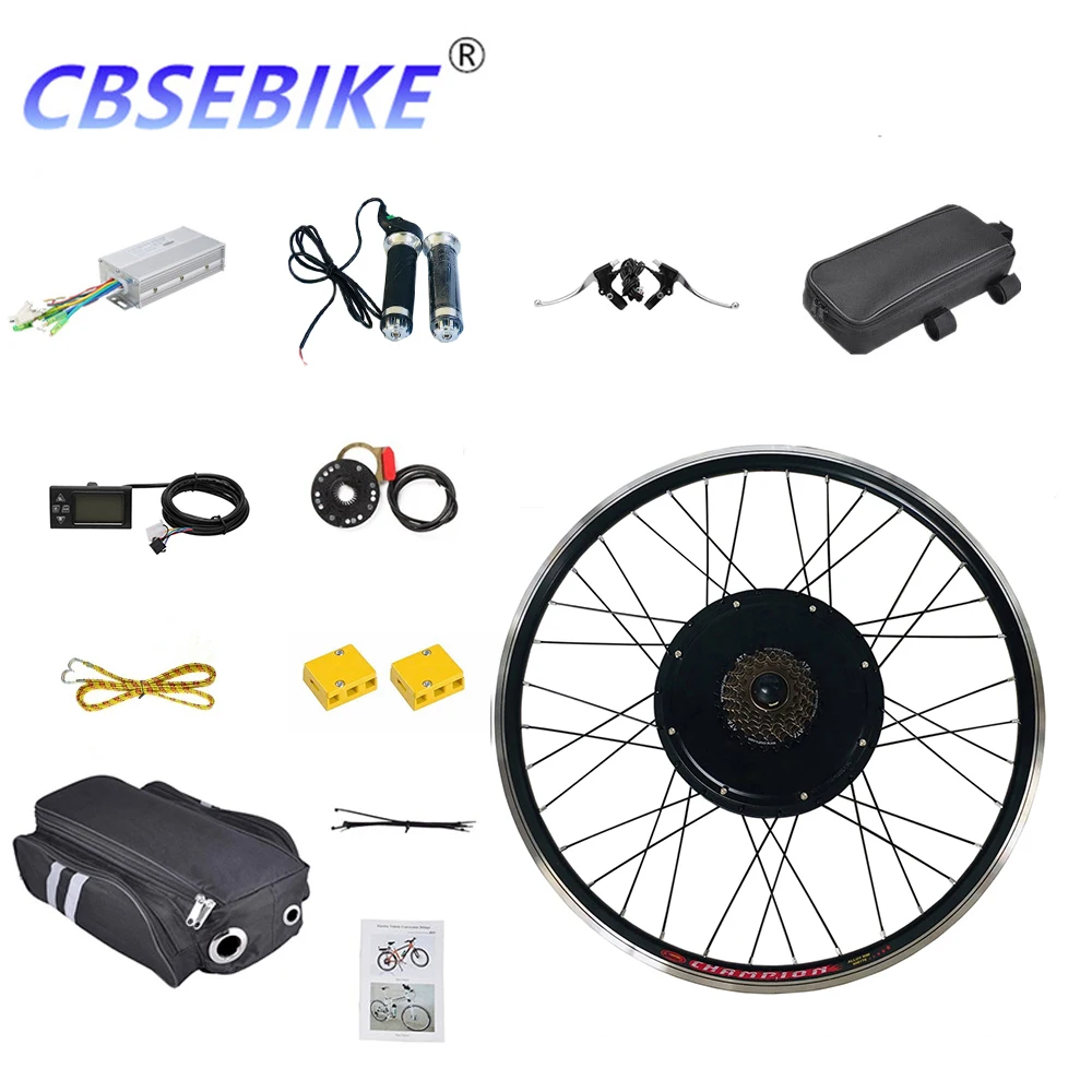 Perfect CBSEBIKE Electric Bike Conversion Kit 20inch 36v 48v 250w 500w 1000w LED LCD Display eBike  for Rear Bicycle Wheel Motor 16