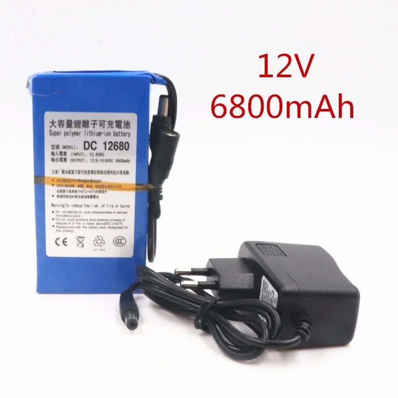 Высокое качество ЕС/США. Штепсельная Вилка dc 12 V 6800 mAh литий-ионная аккумуляторная батарея power Bank для gps автомобиля видео камеры