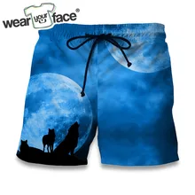 Ночной Волк 3D все печатные летние шорты модные мужские s бермуды Короткие мужские Homme карго шорты US размер Прямая поставка