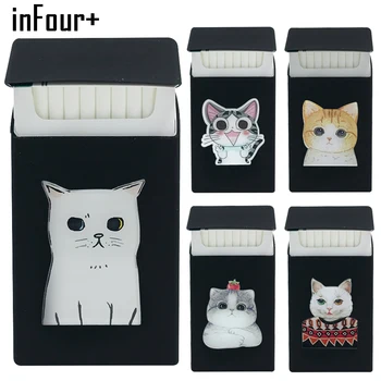 

[inFour+] Exclusive Cats 3D Badge Slims Silicone Cigarette Case Lady Slim Case Fashion Cover Elastic Rubber Women Cigarette Box