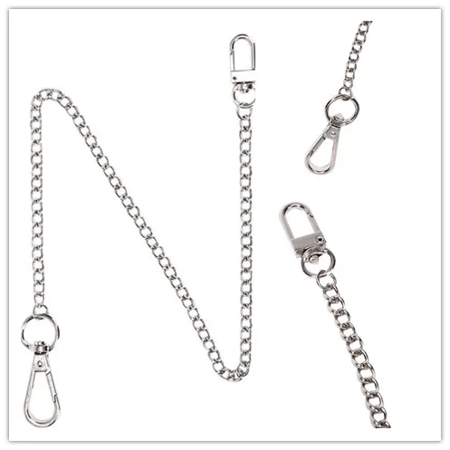 

1pc 38cm Men's HipHop Keychain Silver Rock Punk Metal Wallet Belt Chain Trousers Hipster Pant Jean Ring Clip Keyring Jewelry New