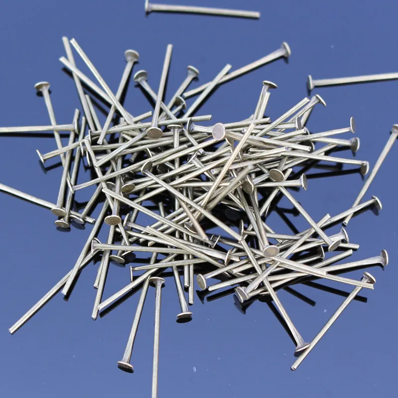 

D013 NEW 100pcs Flat Head Pins For DIY Jewelry Making Accessories T Needles Headpins Antique Wholesale Findings 2018