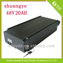 Shuangye 48V20AH Электрический велосипед Lipolymer задний аккумулятор с зарядным устройством и BMS