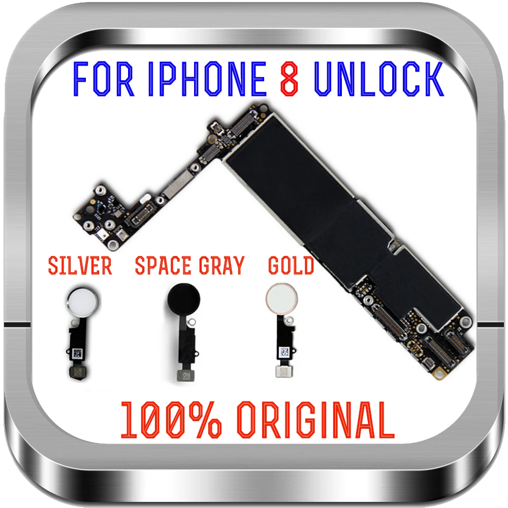 

Free iCloud for iPhone 8 Motherboard with Touch ID / without Touch ID,Original unlocked for iphone 8 Mainboard with Full Chips
