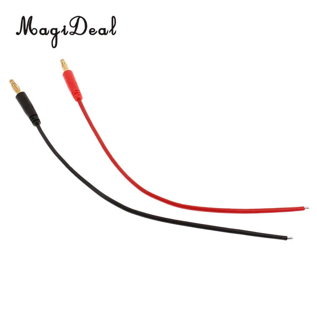 MagiDeal 6Pcs Banana 4mm Bullet Charger Connectors Plus 16AWG Silicone Wire for RC Cars Boats Planes Replacement 240mm