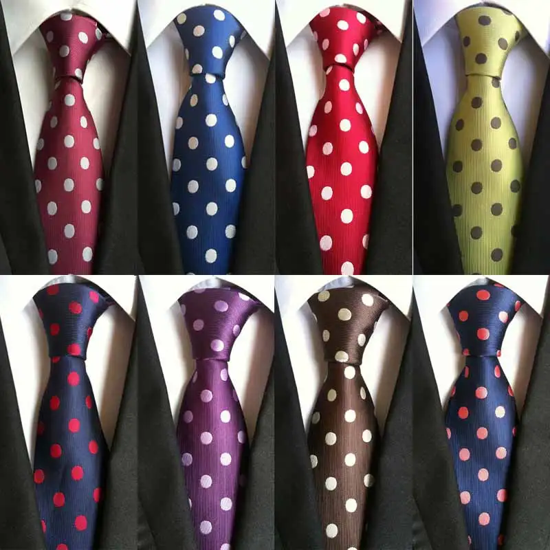 Прямая Винтаж 8 см Для мужчин; классический галстук шелк Твердые горошек cravatta галстуки человек стильный галстук деловой, для жениха