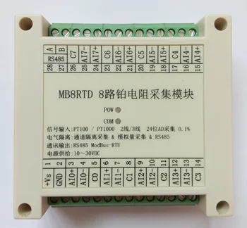 

PT100 PT1000 MB8RTD 8-channel Platinum Resistance RTD High Precision Temperature Acquisition Module MODBUS RS485