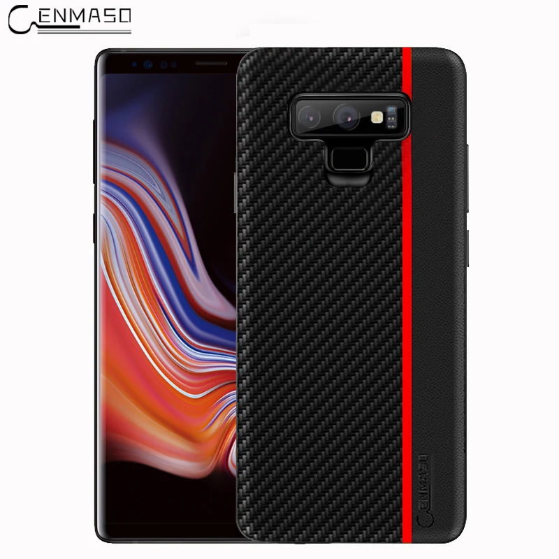 

CENMASO Original for Samsung Note 9 Case Carbon Fiber + Genuine Leather Ultra Thin Back Cover for Samsung Galaxy Note 9 Case