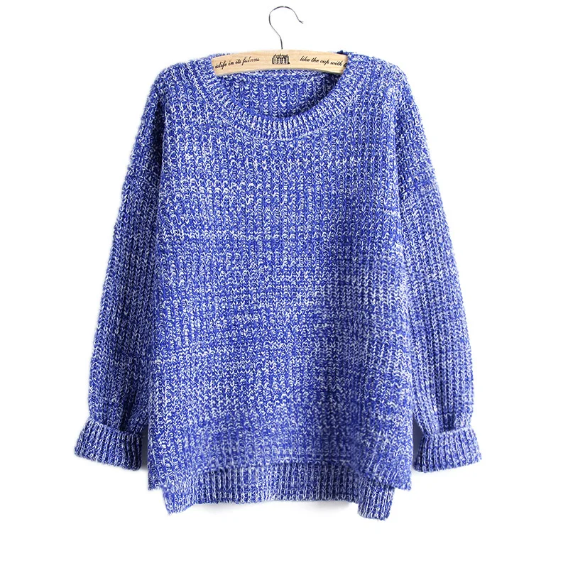 MENILITHS Sueter Mujer 2018 Autumn Winter Fashion Split Swallowtail Female Loose Sweater O Neck Women Sweaters And Pullovers | Женская