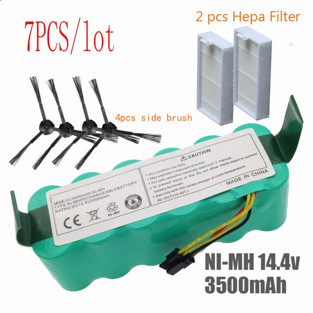 Billig 7 stücke NI MH 14,4 V Hohe qualität 3500mAh FÜR panda X500 Batterie für Ecovacs Spiegel CR120 staubsauger Dibea x500 X580 X600battery