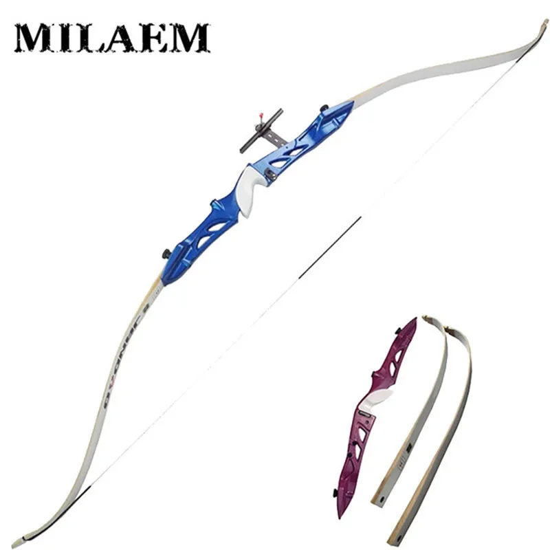 

66inch Archery Recurve Bow Draw Weight 16lbs-40lbs Black/Purple/Blue Takedown Recurve Bow with Bow Sight Arrow Rest for Hunting