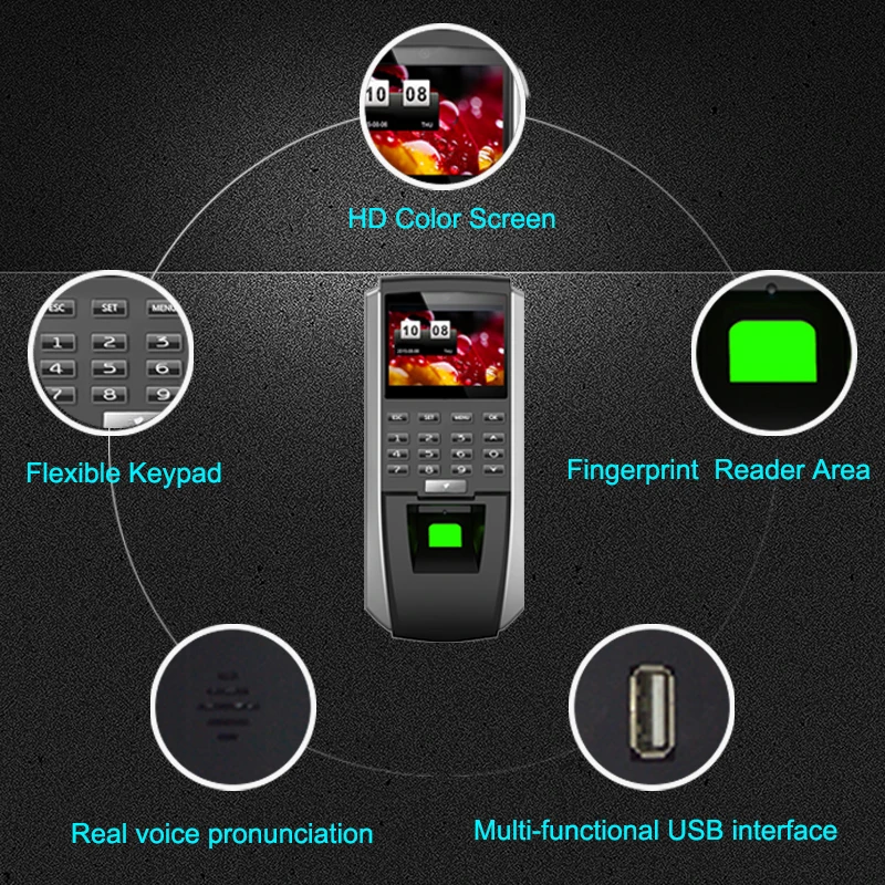 Eesye Biometric Attendance System Fingerprint Time Attendance System TCP/IP Access Control USB Employee Time Clock Time Machine