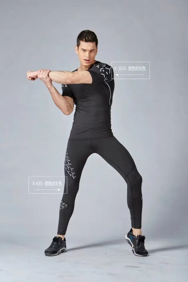 Утягивающие леггинсы, компрессионная рубашка, лосьон для тела, спортивная одежда для фитнеса, мужская длинная футболка Сомерсет, футболка, X-3635