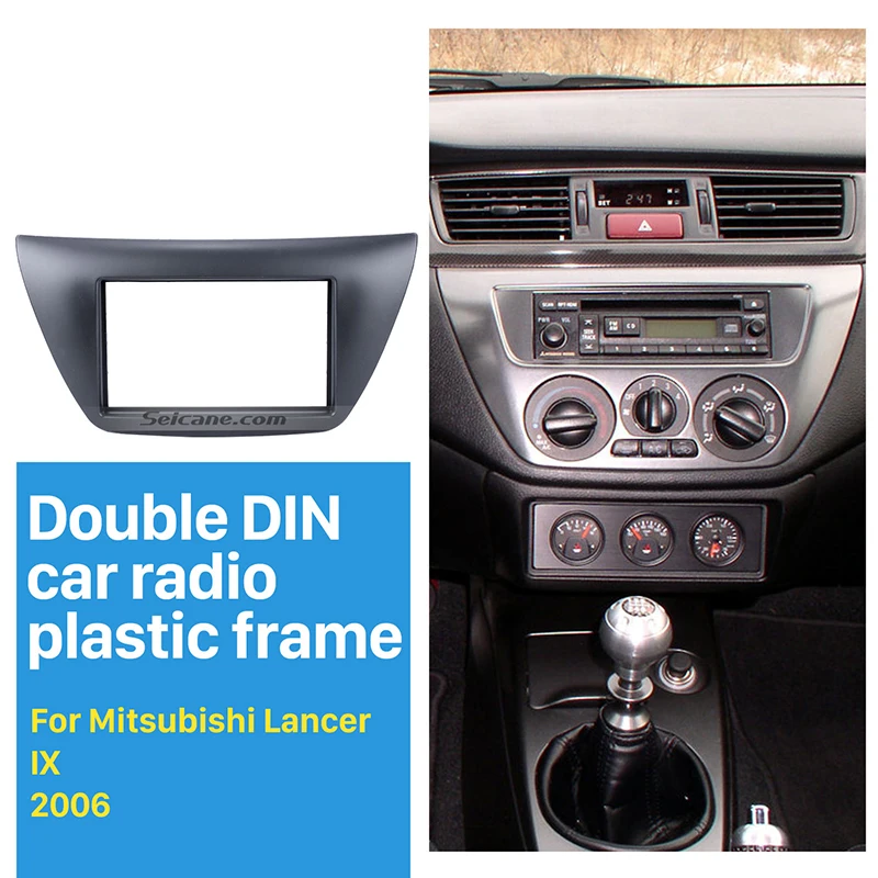 

Seicane 2Din Car Radio Fascia for 2006 Mitsubishi Lancer IX DVD Player Trim Installation Kit Plate Frame