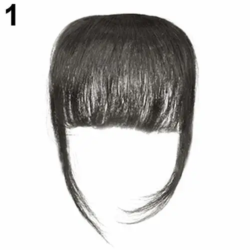Fashion Women Girl Thin Straight Clip On Front Fringe Bangs Hair