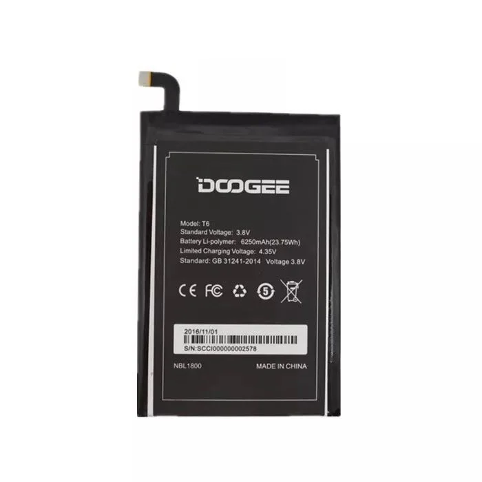 Homtom HT6 Battery 6250mAh New Replacement accessory accumulators For Homtom HT6 DOOGEE T6 Cell Phone