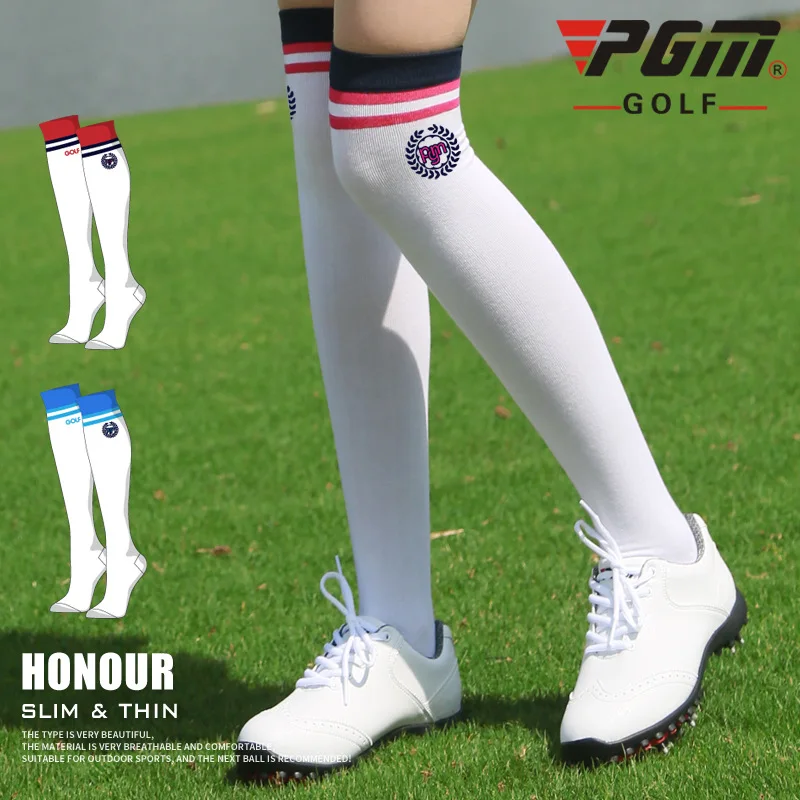 Pgm Golf Sports Knee High Socks Women'S Sweat Absorption Stockings Ladies Breathable Tennis