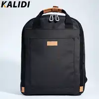 KALIDI 男性のバックパックキャンバスカジュアルバックパック十代の学生の学校のバックパックのラップトップ Mackbook 13.3-15.6 インチ
