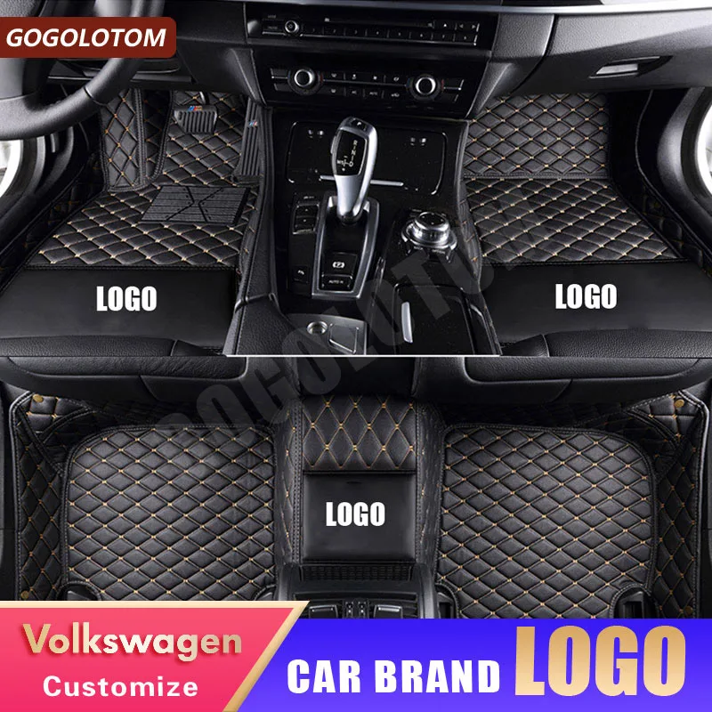 Автомобильные коврики для Volkswagen Vw с логотипом CC Passat B5 B6 B7 B8 Polo Golf 4 5 6 Tiguan Jetta Touran АВТО коврик для укладки