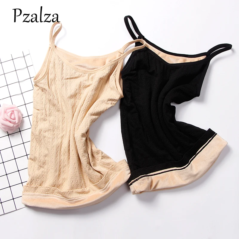 

New Winter Thermal Underwear For Women Thermal Tank Top Thick Warm Velvet Thermal underwear women Slim Winter Warm Vest