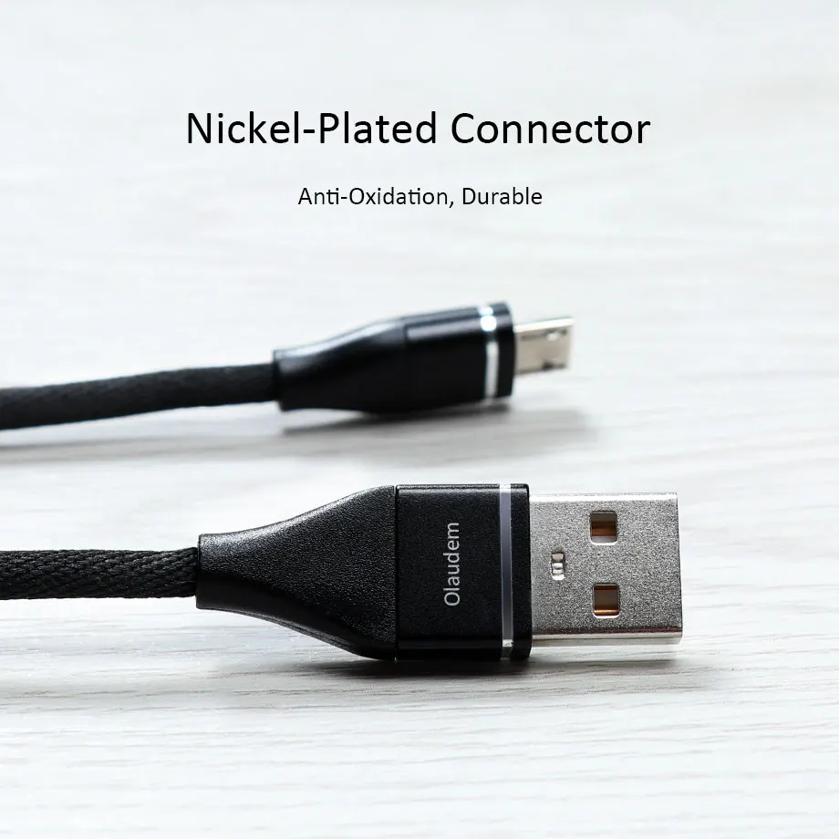 Olaudem телефонный кабели микро usb кабель 1 м 5 в 2.3A нейлоновый плетеный USB Micro для samsung