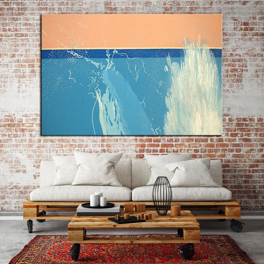 

david hockney pool morden abstract oil painting huge sizes Giclee poster print on canvas for wall painting