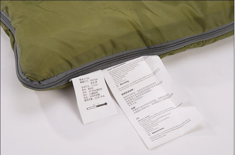 Naturehike Сверхлегкий портативный конверт хлопок спальный мешок NH15A150-D