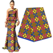 Хлопок Анкара Африка батик с принтами ткань настоящий голландский воск tissu Высокое качество Африканский швейный материал для вечернего платья 6 ярдов