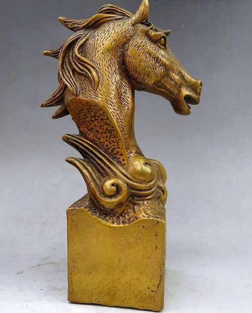 

wholesale factory 7" China bronze gild Feng Shui success immediately upon arrival horse Statue