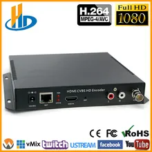 HD H.264 HDMI +CVBS AV Composite BNC SD Video Encoder Support Youtube Facebook Ustream Wowza Live streaming Broadcast Via RTMP