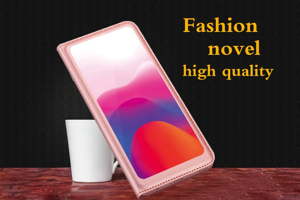 

Fashion Novel For OUKITEL K 6 PU Leather Stand Full View Windows Case Flip protecive phone case For OUKITEL K6