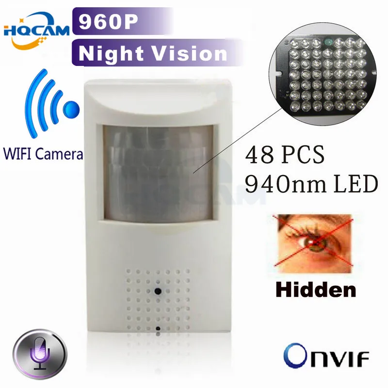 

HQCAM 960P Wireless mini ip camera wifi 940nm led Security Pir Network Camera Night vision camera PIR IR IP Camera PIR Motion
